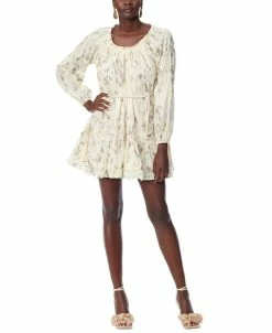 Sam Edelman Women's Scoop-Neck Long-Sleeve Belted Dress