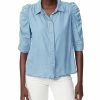 Sam Edelman Women's Puffed-Sleeve Button-Up Shirt