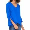 Vince Camuto Women's V-neck Flutter Sleeve Blouse
