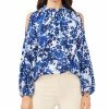 Vince Camuto Women's Printed Cold-Shoulder Top