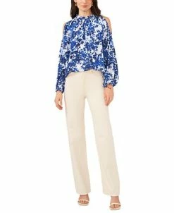 Vince Camuto Women's Printed Cold-Shoulder Top -Anne Klein Sales Store 23626206 fpx