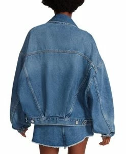 Steve Madden Women's Sienna Oversized Denim Trucker Jacket -Anne Klein Sales Store 23642004 fpx
