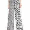 Steve Madden Women's Dorian Mixed-Print Pull-On Wide-Leg Satin Pants