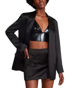 Steve Madden Women's Smooth Talk Satin Boyfriend Blazer -Anne Klein Sales Store 23642123 fpx