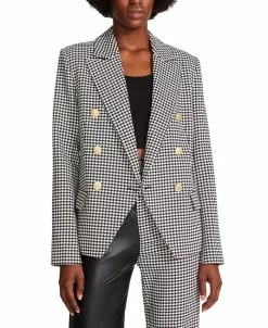 Steve Madden Women's Naomi Double-Breasted Notch-Collar Blazer