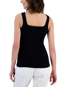 INC International Concepts Women's Square Neck Rib Tank, Created For Macy's -Anne Klein Sales Store 23644235 fpx