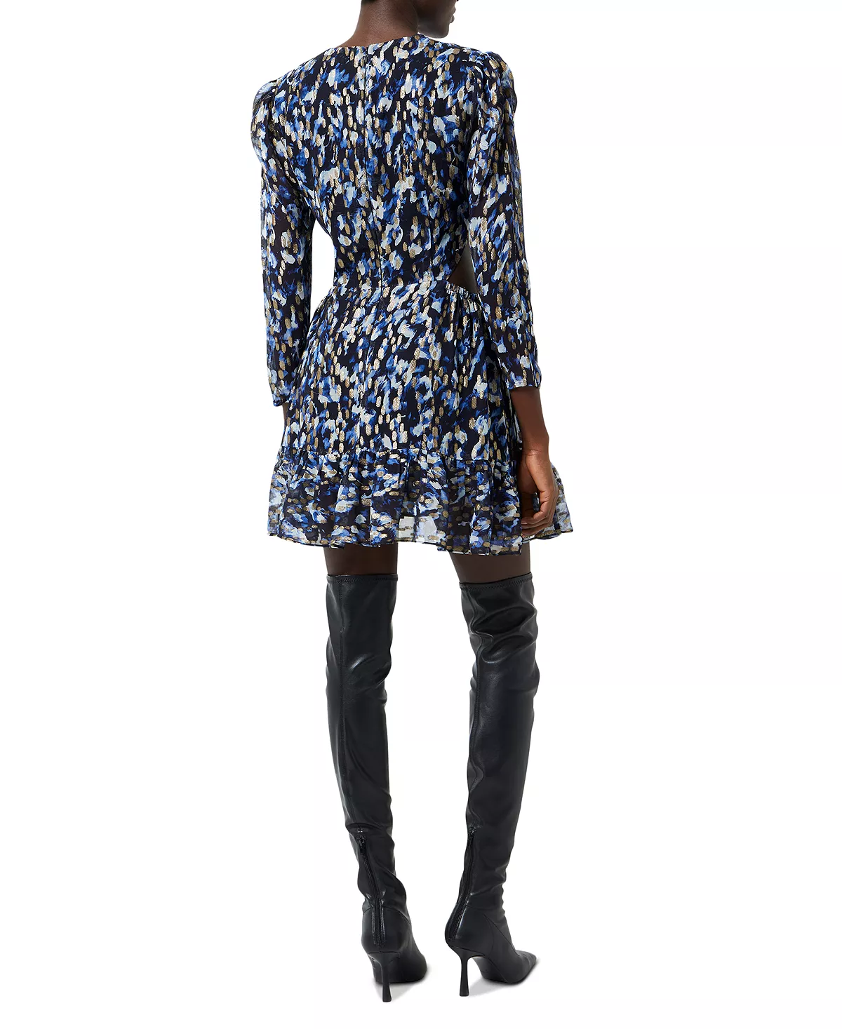 French Connection Women's Bodine Printed Cutout Fit & Flare Dress 2 French Connection Women's Bodine Printed Cutout Fit & Flare Dress - Image 2