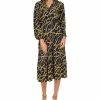 Michael Kors Women's Printed Chain Midi Dress