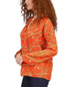 Michael Kors Women's Logo-Print Chain Split-Neck Top, Regular & Petite 8 Michael Kors Women's Logo-Print Chain Split-Neck Top, Regular & Petite -Anne Klein Sales Store 23650930 fpx