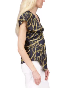 Michael Kors Women's Logo Chain-Print Ring Top -Anne Klein Sales Store 23650961 fpx