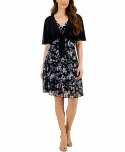 Connected Women's Jacket & V-Neck Sleeveless Dress