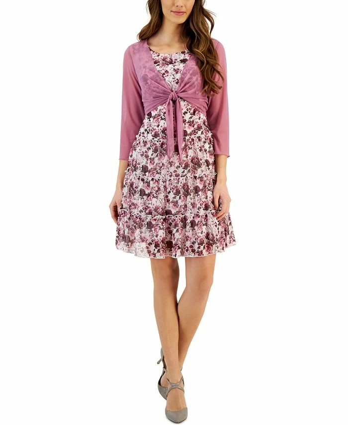 Connected Women's Jacket & Round-Neck Sleeveless Dress 1 Connected Women's Jacket & Round-Neck Sleeveless Dress