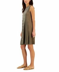 Style & Co Women's Printed Sleeveless Flip-Flop Dress, Created For Macy's -Anne Klein Sales Store 23668001 fpx