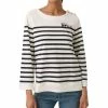 Karl Lagerfeld Paris Women's Cotton Signature Striped Top