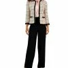Anne Klein Tweed Blazer, Sleeveless Blouse And High Rise Pants