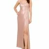 Adrianna Papell Women's Pleated Metallic Sleeveless Gown