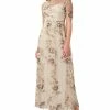 Adrianna Papell Women's Floral-Embroidered Gown