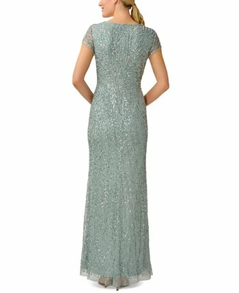 Adrianna Papell Women's Beaded Sequin Mermaid Gown 2 Adrianna Papell Women's Beaded Sequin Mermaid Gown - Image 2