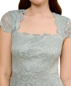 Adrianna Papell Women's Metallic Lace Square-Neck Gown -Anne Klein Sales Store 23685095 fpx