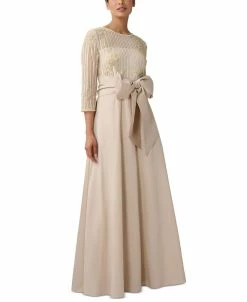 Adrianna Papell Women's Beaded Taffeta Ball Gown