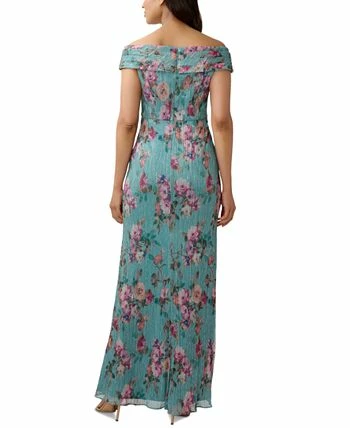 Adrianna Papell Women's Floral-Print Off-The-Shoulder Gown 2 Adrianna Papell Women's Floral-Print Off-The-Shoulder Gown - Image 2