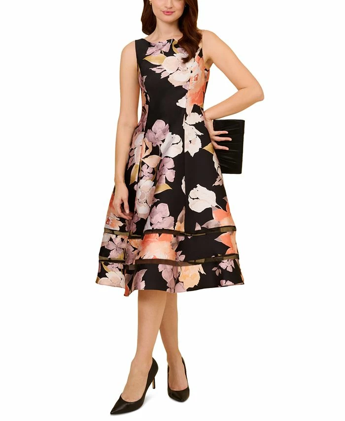 Adrianna Papell Women's Sleeveless Floral A-Line Dress 1 Adrianna Papell Women's Sleeveless Floral A-Line Dress