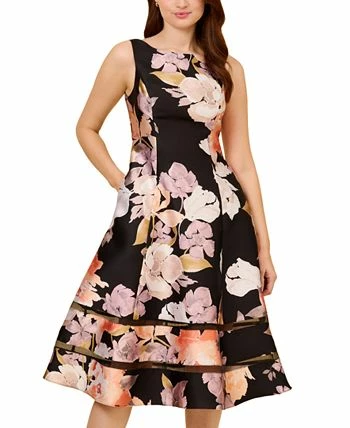 Adrianna Papell Women's Sleeveless Floral A-Line Dress 3 Adrianna Papell Women's Sleeveless Floral A-Line Dress - Image 3