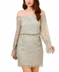 Adrianna Papell Women's Beaded Off-The-Shoulder Dress -Anne Klein Sales Store 23685160 fpx