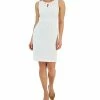 Kasper Women's Pique Keyhole-Neck Sheath Dress