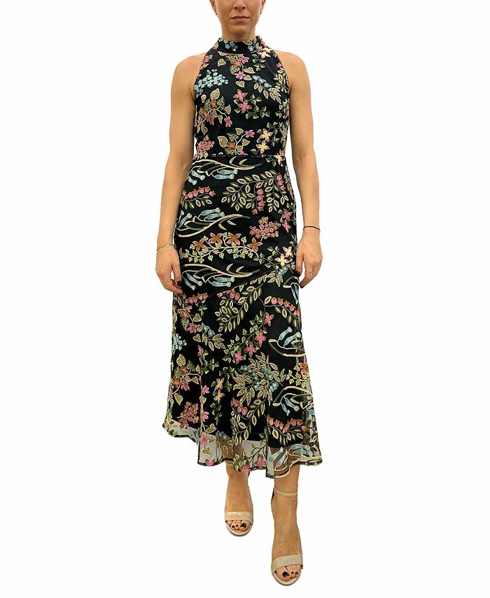 Sam Edelman Women's High-Neck Embroidered Maxi Dress 1 Sam Edelman Women's High-Neck Embroidered Maxi Dress