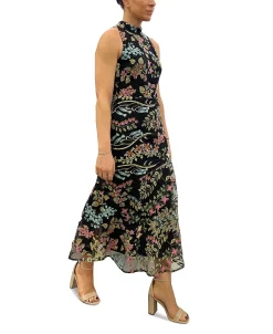 Sam Edelman Women's High-Neck Embroidered Maxi Dress 6 Sam Edelman Women's High-Neck Embroidered Maxi Dress -Anne Klein Sales Store 23706477 fpx