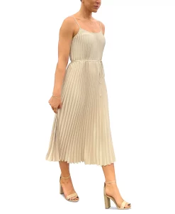 Sam Edelman Pleated Chiffon Sleeveless A-Line Dress -Anne Klein Sales Store 23706508 fpx