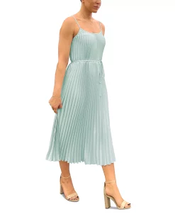 Sam Edelman Pleated Chiffon Sleeveless A-Line Dress -Anne Klein Sales Store 23706513 fpx