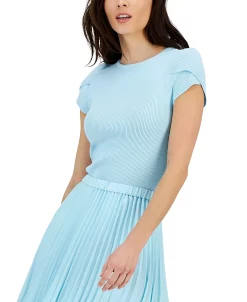 Anne Klein Women's Tulip-Sleeve Crewneck Sweater -Anne Klein Sales Store 23719859 fpx