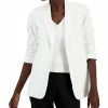 Anne Klein Women's Collection Scrunch-Sleeve Open-Front Blazer