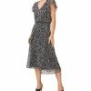 Vince Camuto Women's Tiered Dress With Ruffle Sleeves