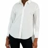 Anne Klein Women's Open-Collar Blouson-Sleeve Shirt