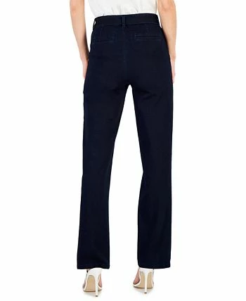 Anne Klein Women's High-Rise Tie-Front Denim Pants 2 Anne Klein Women's High-Rise Tie-Front Denim Pants - Image 2