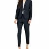 Anne Klein Women's Denim One-Button Jacket, Draped V-Neck Sleeveless Shell Top & Denim Straight-Leg Pants