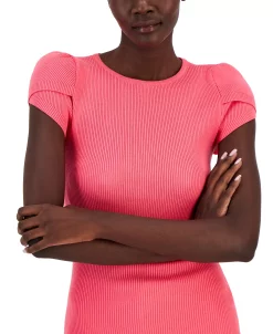 Anne Klein Women's Tulip-Sleeve Crewneck Sweater -Anne Klein Sales Store 23777377 fpx