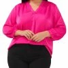 Vince Camuto Plus Size V-Neck 3/4-Sleeve Blouse