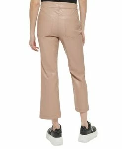 DKNY Women's Faux-Leather Cropped Ankle Pants -Anne Klein Sales Store 23801950 fpx