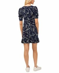 CeCe Women's Printed Puff-Sleeve Pullover Knit Dress -Anne Klein Sales Store 23804574 fpx
