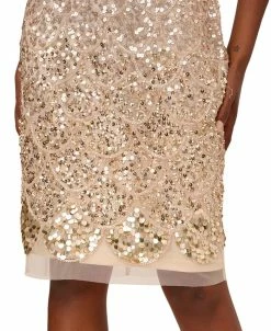 Adrianna Papell Women's Embellished Off-The-Shoulder Dress 9 Adrianna Papell Women's Embellished Off-The-Shoulder Dress -Anne Klein Sales Store 23821351 fpx