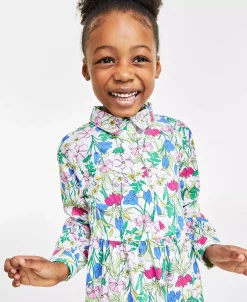Charter Club Little Girl's Long-Sleeve Floral Shirtdress, Created For Macy's -Anne Klein Sales Store 23837140 fpx