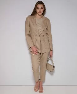 Calvin Klein Women's Cropped Linen Pants