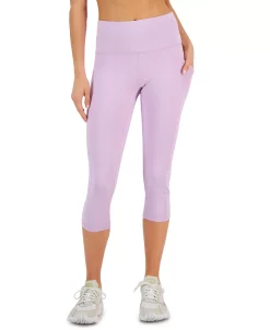ID Ideology Women's Compression High-Rise Side-Pocket Cropped Leggings, Regular & Petite, Created For Macy's -Anne Klein Sales Store 23850772 fpx