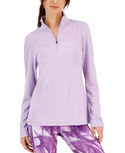 ID Ideology Women's Essentials Quarter-Zip Top, Created For Macy's -Anne Klein Sales Store 23850809 fpx