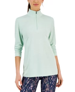 ID Ideology Women's Essentials Quarter-Zip Top, Created For Macy's -Anne Klein Sales Store 23850813 fpx