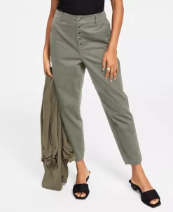 Bar III Women's Button Fly High Rise Tapered Pants, Created For Macy's -Anne Klein Sales Store 23872682 fpx